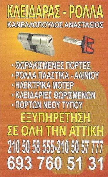 Κανελλόπουλος Αναστάσιος Κλειδαριές Κλειδιά αυτοκινήτων